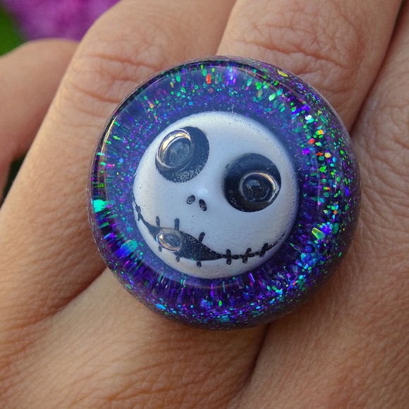 Jack Skellington The Nightmare Before Christmas Halloween Purple Resin Ring - Picture 7 of 8